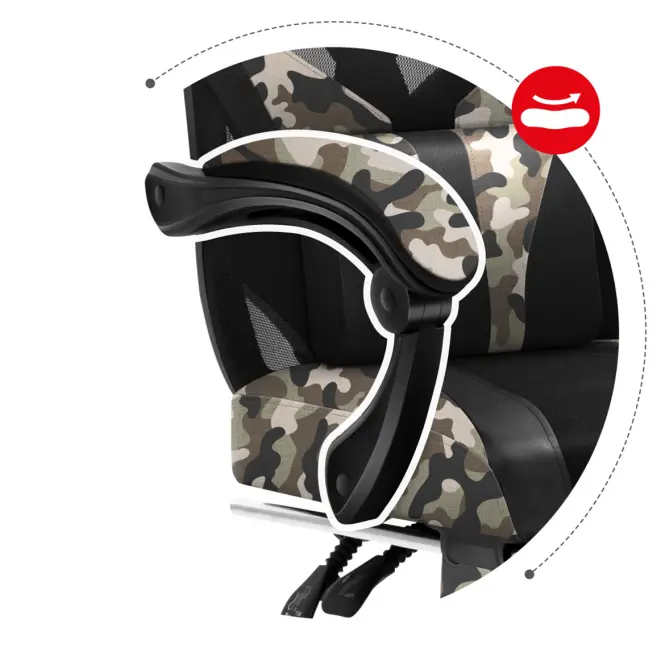 Otočné kreslo pre hráča HZ-Combat 5.0 Camo,9