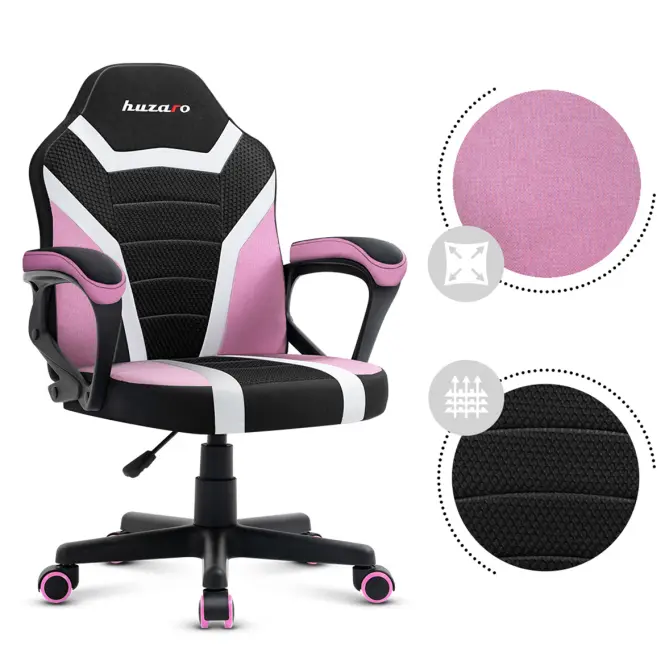 Otočné kreslo pre hráča HZ-Ranger 1.0 pink mesh,6
