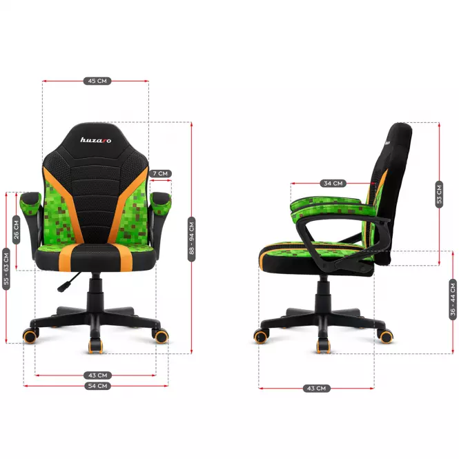 Otočné kreslo pre hráča HZ-Ranger 1.0 Pixel mesh