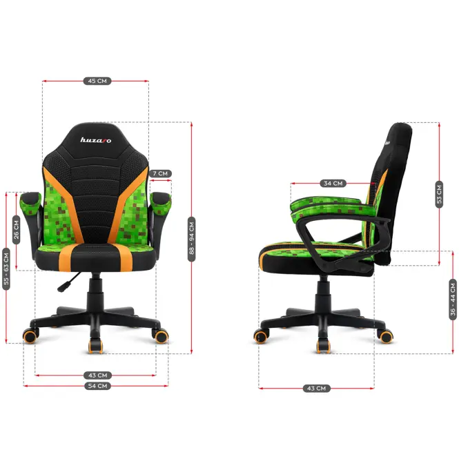 Otočné kreslo pre hráča HZ-Ranger 1.0 Pixel mesh,12