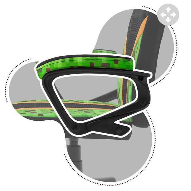 Otočné kreslo pre hráča HZ-Ranger 1.0 Pixel mesh