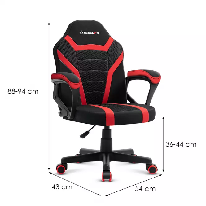 Otočné kreslo pre hráča HZ-Ranger 1.0 red mesh
