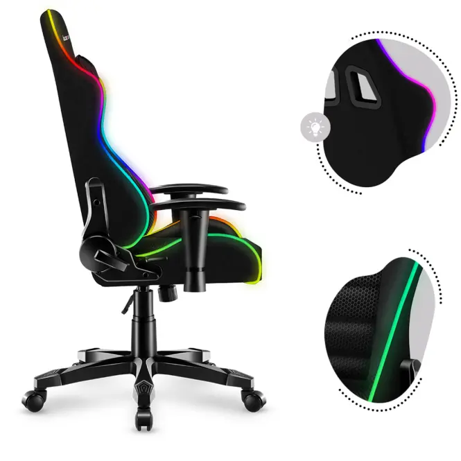 Otočné kreslo pre hráča HZ-Ranger 6.0 RGB Mesh,11