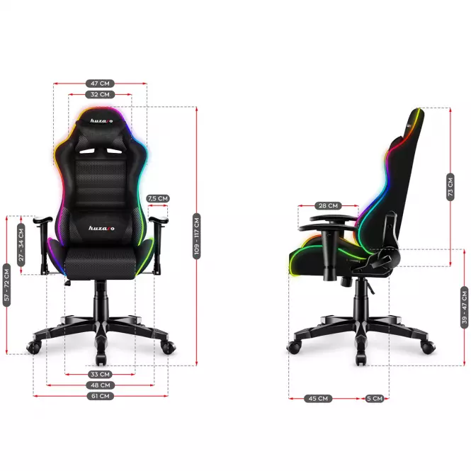 Otočné kreslo pre hráča HZ-Ranger 6.0 RGB Mesh