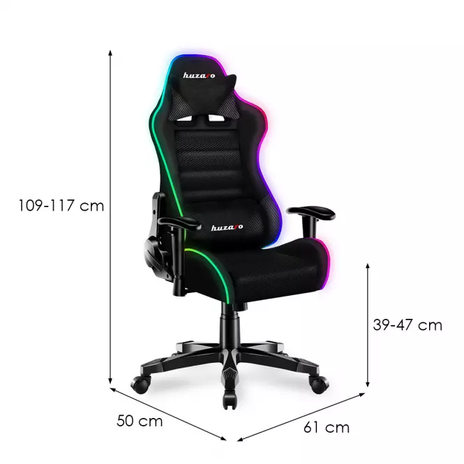 Otočné kreslo pre hráča HZ-Ranger 6.0 RGB Mesh