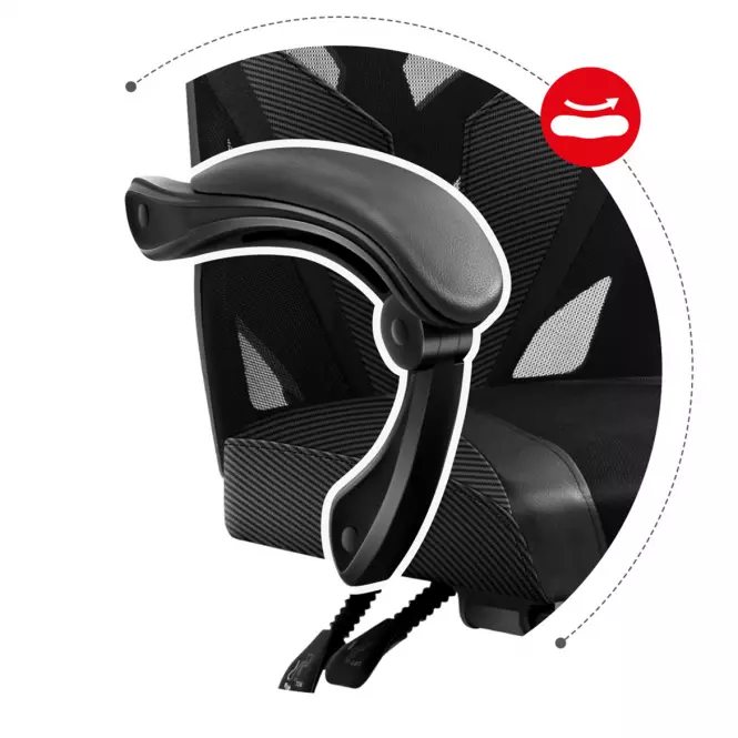 Otočné kreslo pre hráča Combat 5.0 Black,3