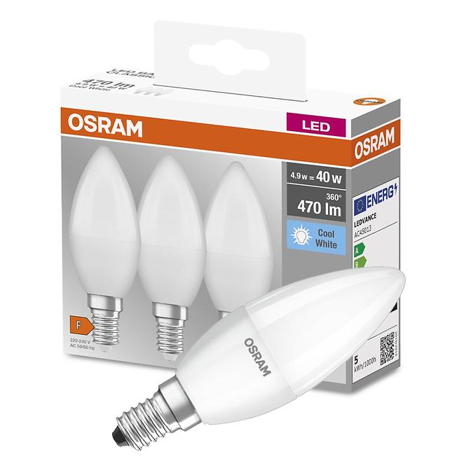 Žiarovka LED OSRAM B35 E14 5W 4000K 3PAK