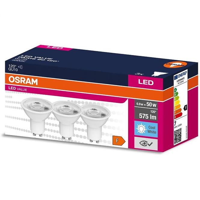 Žiarovka LED OSRAM GU10 6,9W 4000K 3PAK