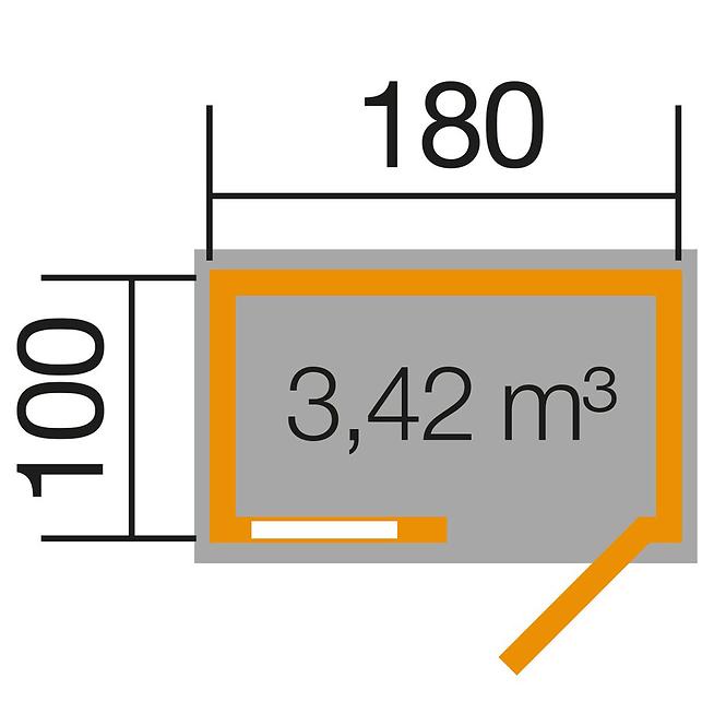 Záhradný domček Cynia 180x100 cm