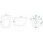Závesná misa Carlo Mini Rimless žula mat,6