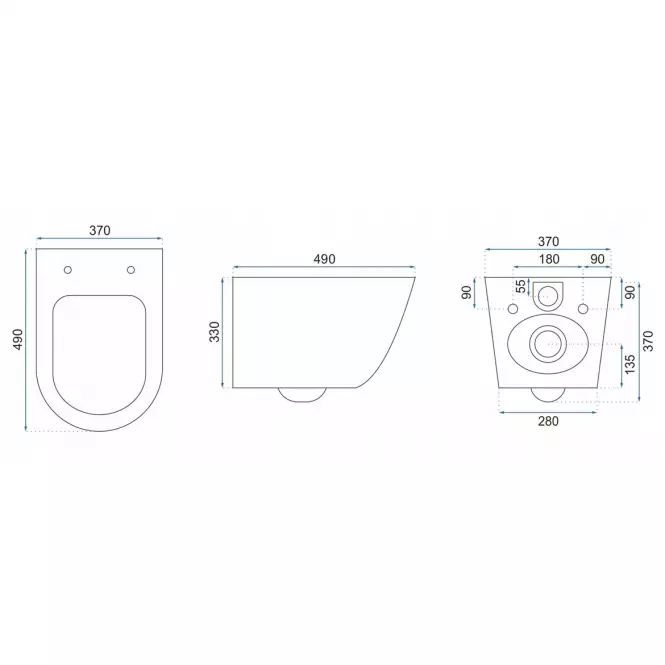 Závesná misa Carlo Mini Rimless white gold
