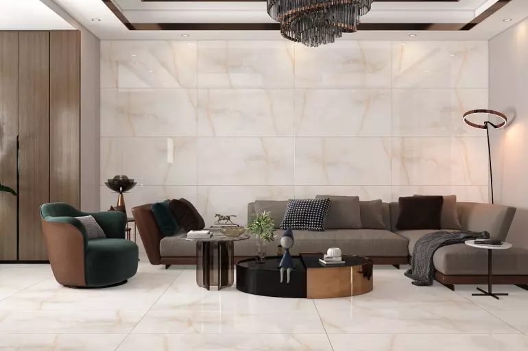 Gresova dlažba Aqueries Onyx Beige Carving Rekt 60/60