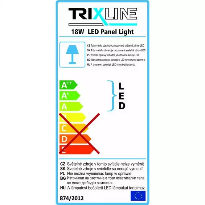 Panel LED 18W 2700K WW TR kulaty,3