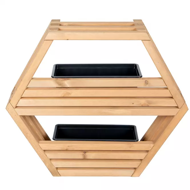 Polička Hexen maxi cappucino 80x20x69 cm