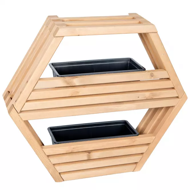 Polička Hexen maxi cappucino 80x20x69 cm