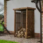 Dreváreň 130x80x212 cm hnedá