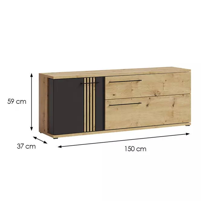 TV stolík Molto ML4 black,2