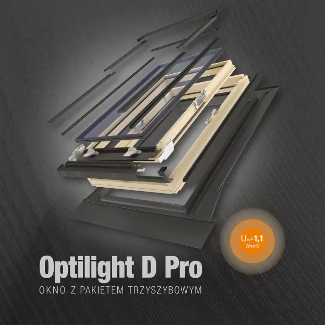 Strešné okno OptiLight D Pro 78X118