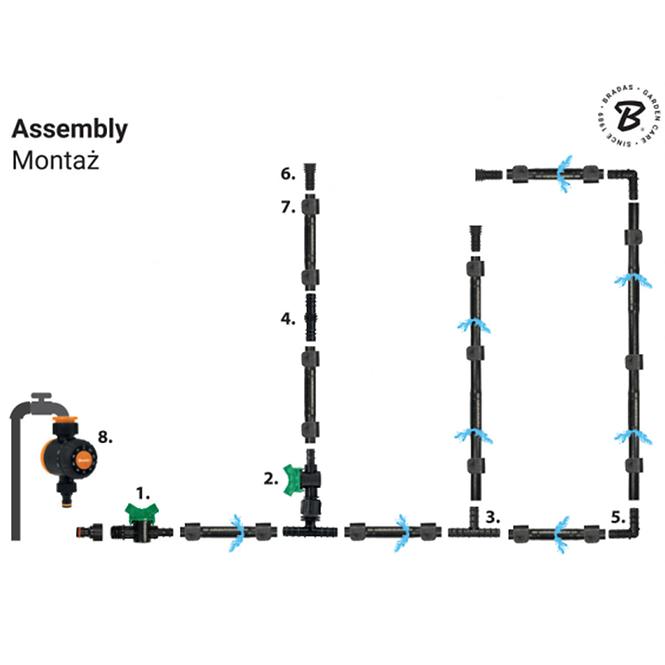 Sada s hadicou na zavlažovanie Water Flow Drip DSWWF50-SET2