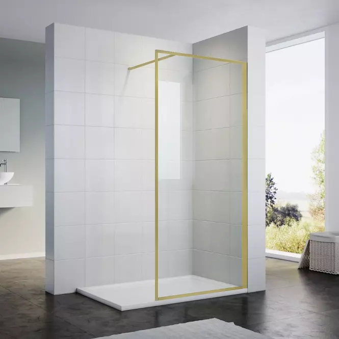Sprchová stena Walk-In Tiz 100x195 gold