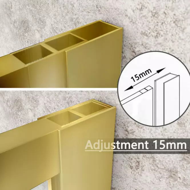 Sprchová stena Walk-In Tiz 100x195 gold