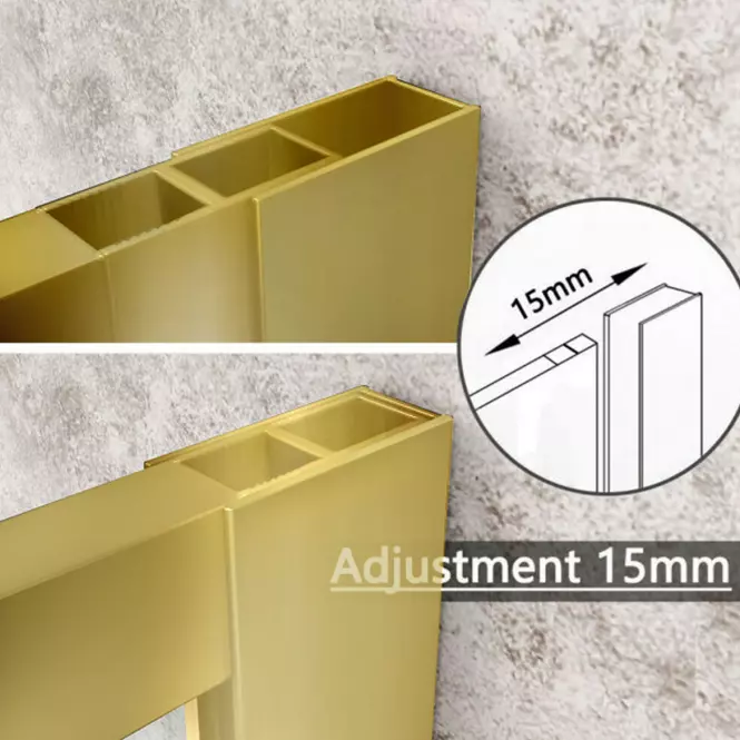 Sprchová stena Walk-In Tiz 120x195 gold