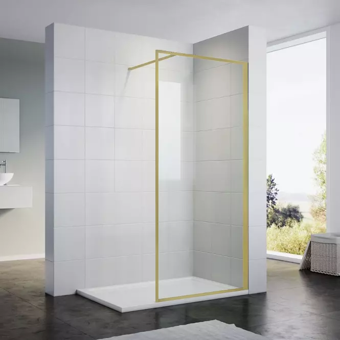 Sprchová stena Walk-In Tiz 120x195 gold