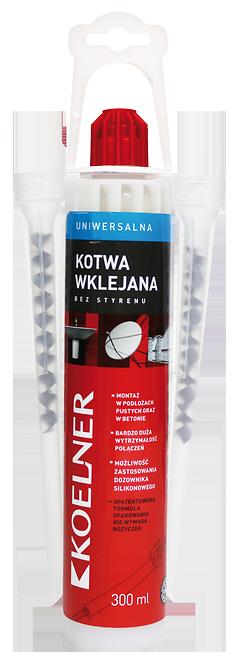 Univerzálna kotva Koelner lepená polyesterová bez styrénu 300 ml