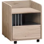 Zásuvkový diel pod stôl na kolieskach Allmo AL10 dub estana svetlý/antracit