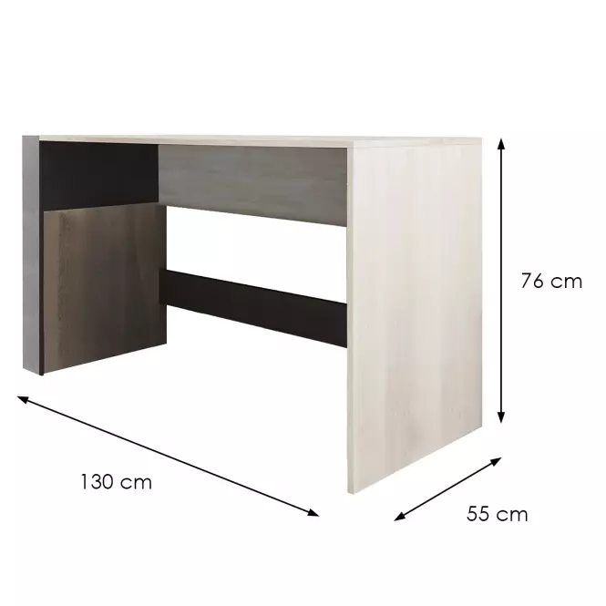 Písací stôl Remo RM10 dub wilton/biela/antracit,3
