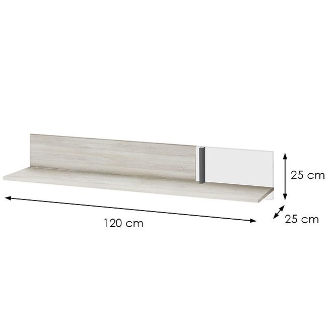 Polička Remo RM13 dub wilton/biela/antracit,2