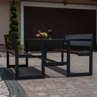 Záhradný komplet Picknick Grande s operadlom palisander