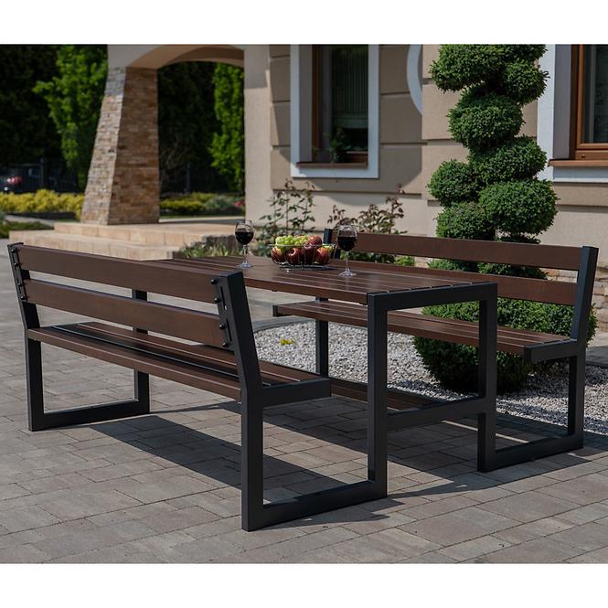 Záhradný komplet Picknick Grande s operadlom palisander