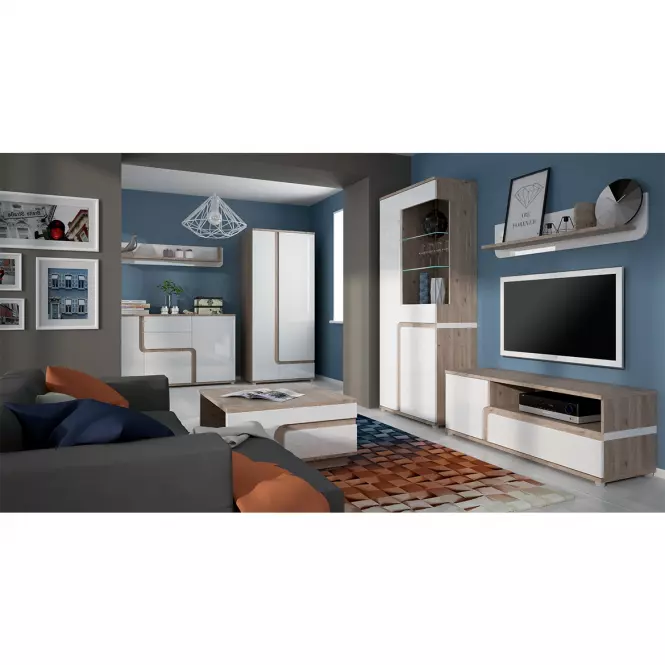 TV stolík Milano  typ 50 RTV nelson/biela