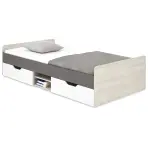 Posteľ 120 Remo RM16 dub wilton/biela/antracit