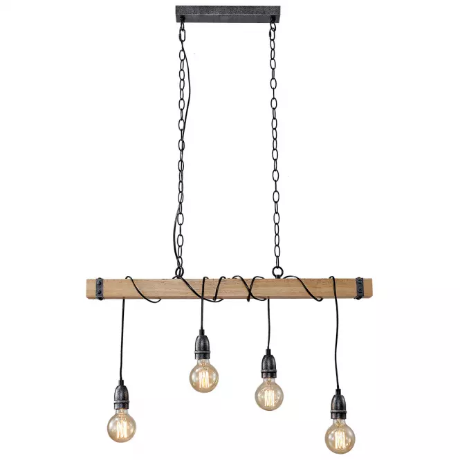 Luster 2023007 WOOD+BLACK E27 LW4,2