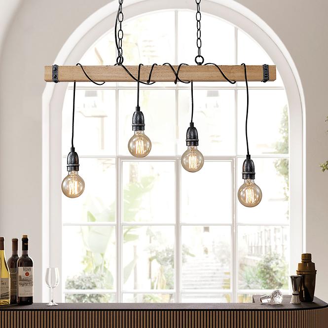 Luster 2023007 WOOD+BLACK E27 LW4
