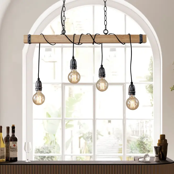 Luster 2023007 WOOD+BLACK E27 LW4,5