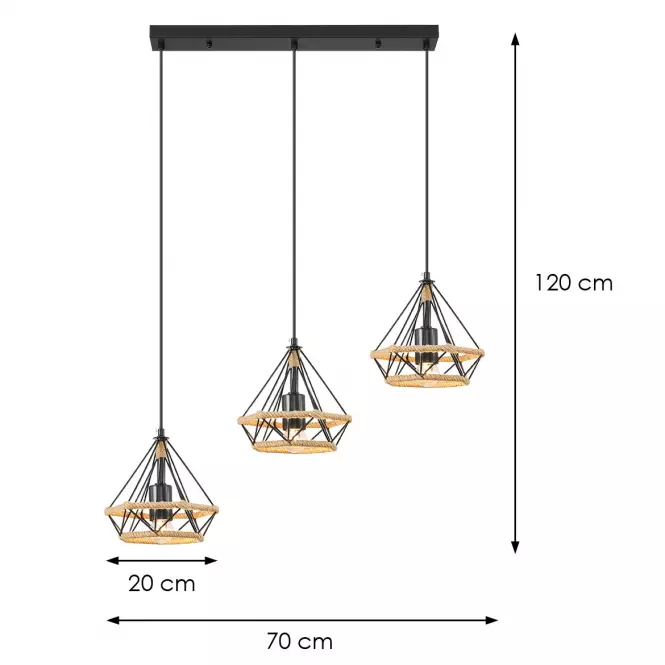 Luster 2200134-3 BLACK PAINTED LW3