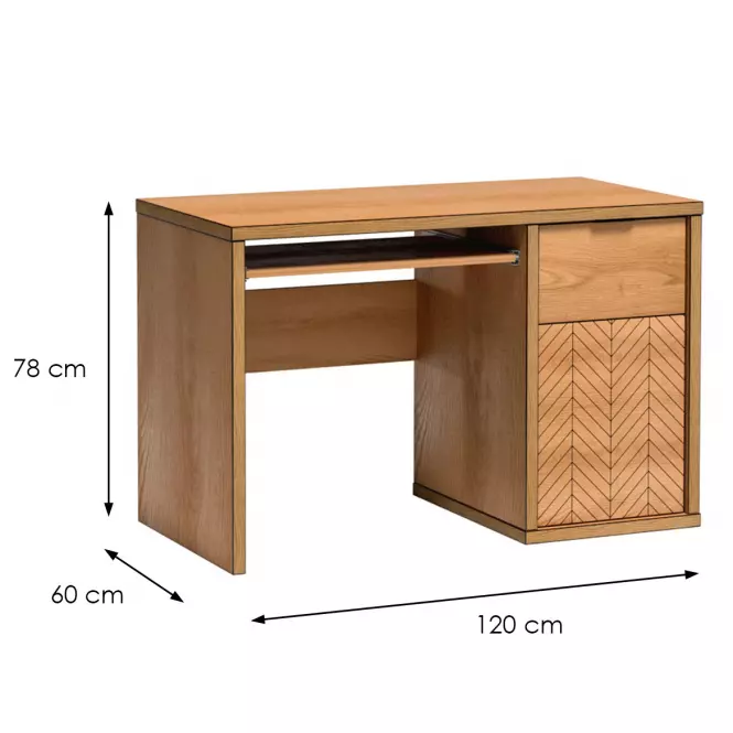 Písací stôl Fonti F14  Dub karamelový,2