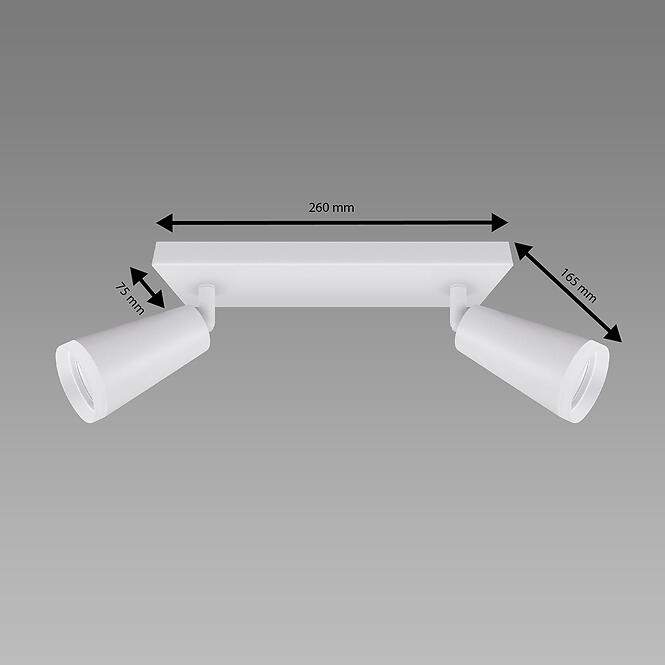 Stropné bodové svietidlo SANA GU10 2L WHITE 04143 LS2,3