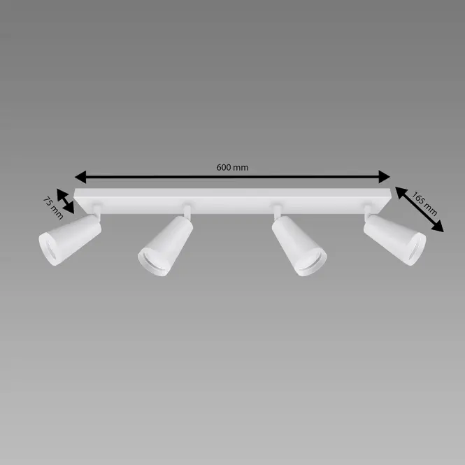 Stropné bodové svietidlo SANA GU10 4L WHITE 04147 LS4