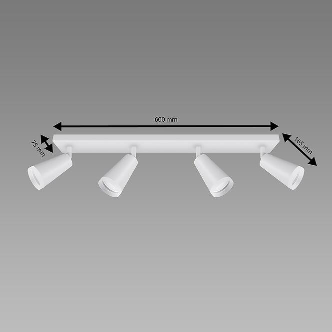 Stropné bodové svietidlo SANA GU10 4L WHITE 04147 LS4,3
