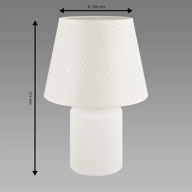 Stolná lampa AMOR E14 biela 04101 LB1,3