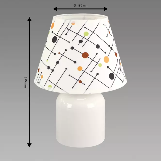 Stolná lampa IMBIR E14 biela 04102 LB1
