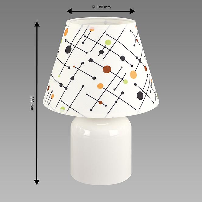 Stolná lampa IMBIR E14 biela 04102 LB1