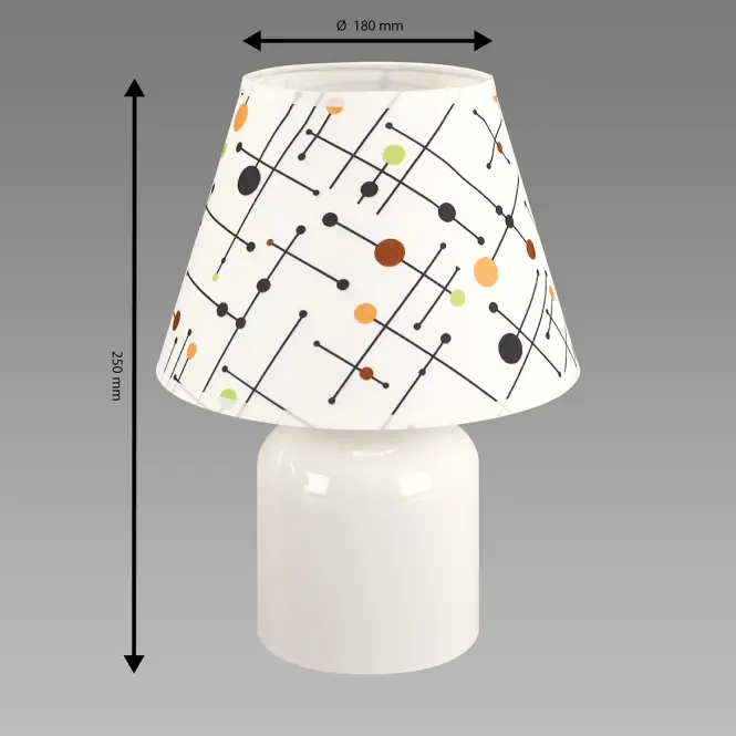 Stolná lampa IMBIR E14 biela 04102 LB1,3