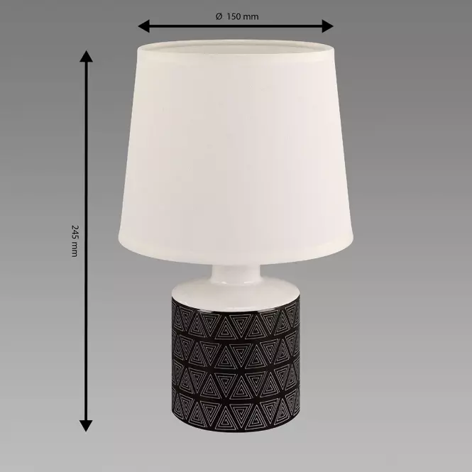 Stolná lampa TOPIK E14 biela/čierna 04103 LB1