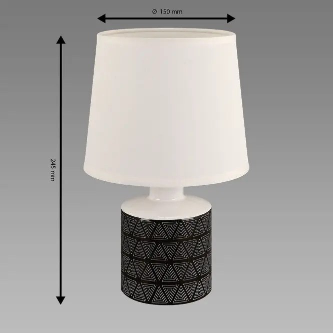 Stolná lampa TOPIK E14 biela/čierna 04103 LB1,3