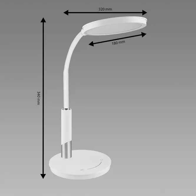 Stolná lampa SAMUEL LED biela 04173 LB1